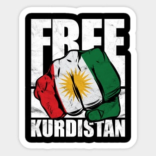 Flag star Free Kurdistan Sticker